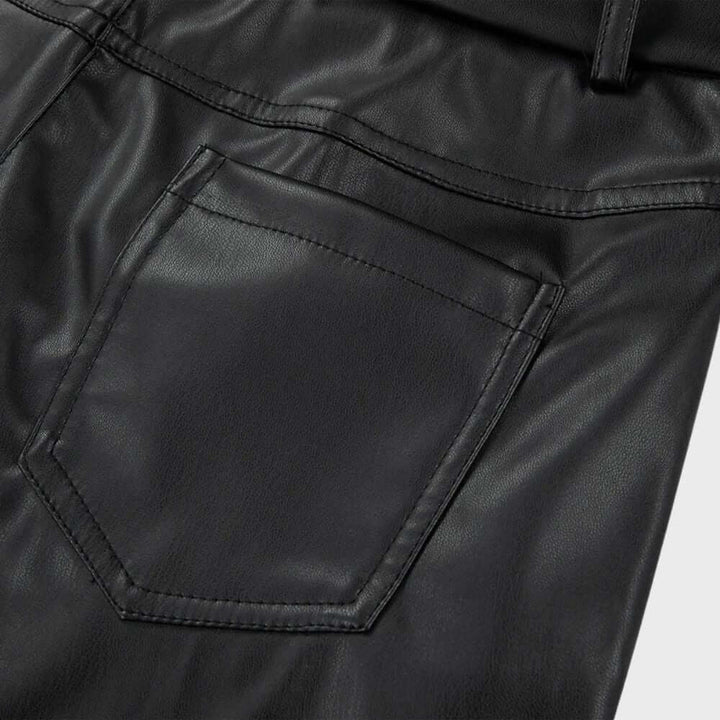 Women's High Waist Straight Leg Pants with Pockets