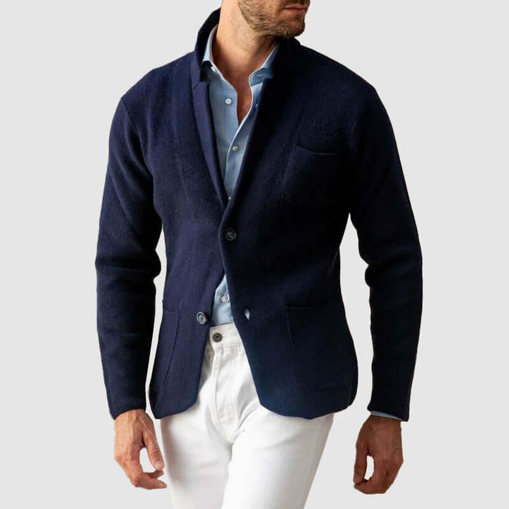Men's Vintage Cardigan: Standard Collar, Long Sleeve