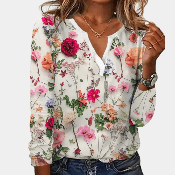 Lightweight Floral Print Women's Blouse