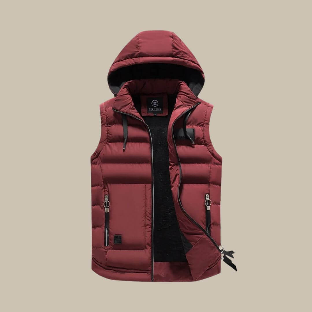 Quilted Vest with Removable Hood: Lightweight & Stylish
