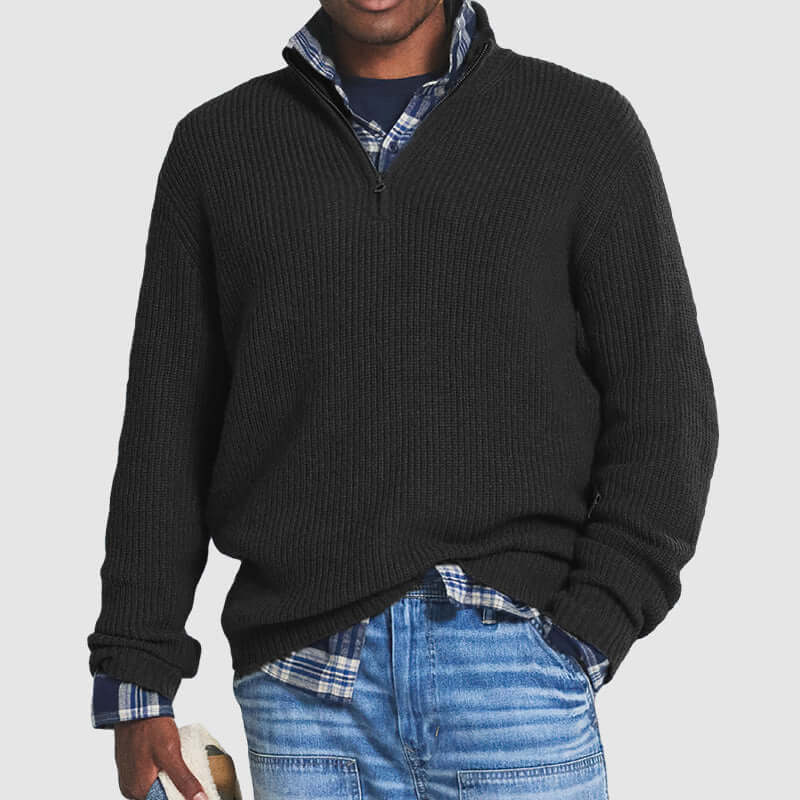 Men's Casual Knitted Sweater: Warm & Stylish