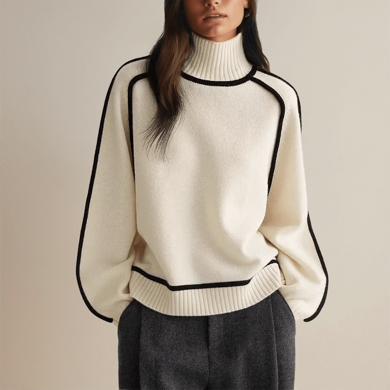 Women's Roll Neck Knitted Jumper