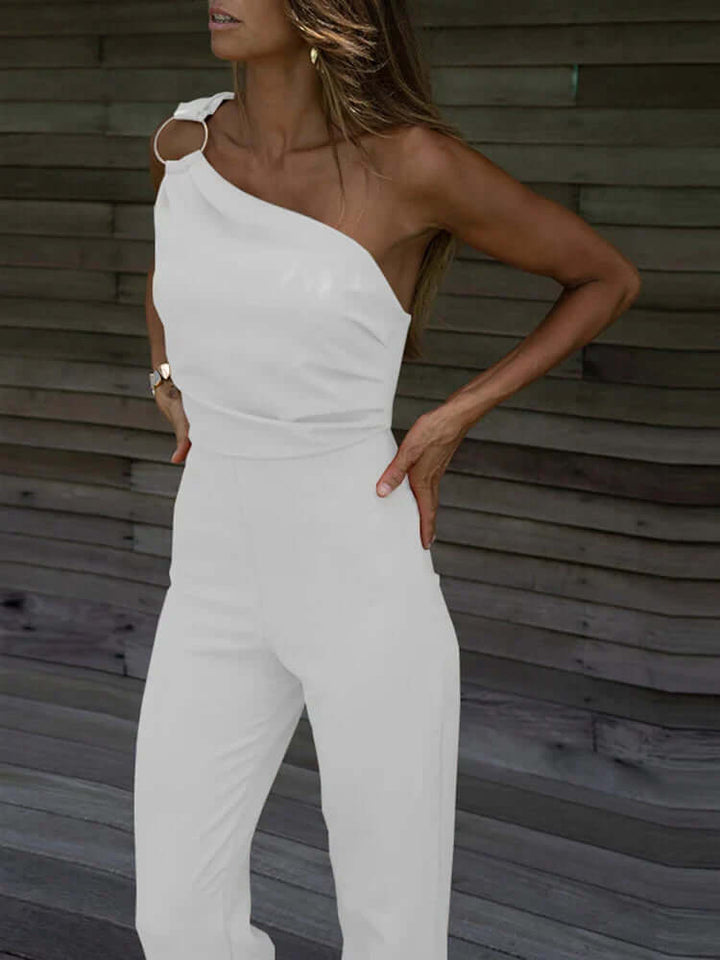 Elegant One-Shoulder Sleeveless Jumpsuit