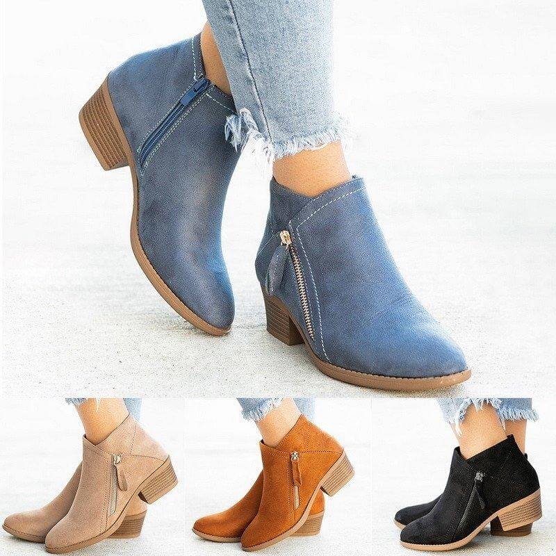 Women's Low Heel Ankle Boots: Comfortable Orthopedic Style