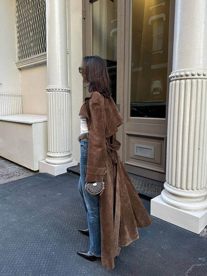 Women's Long Classic Trench Coat: Elegant & Practical Outerwear
