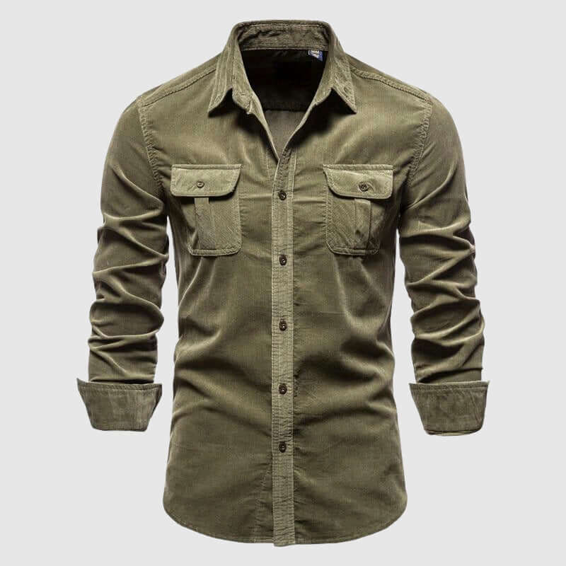 Men's Slim Fit Casual Shirt: Breathable Cotton Blend