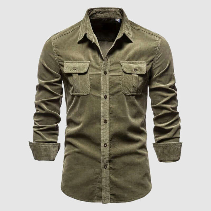 Men's Slim Fit Casual Shirt: Breathable Cotton Blend