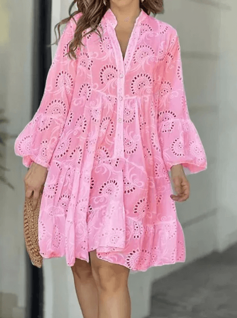 Women's V-Neck Summer Dress: Flowy, Breathable, Versatile