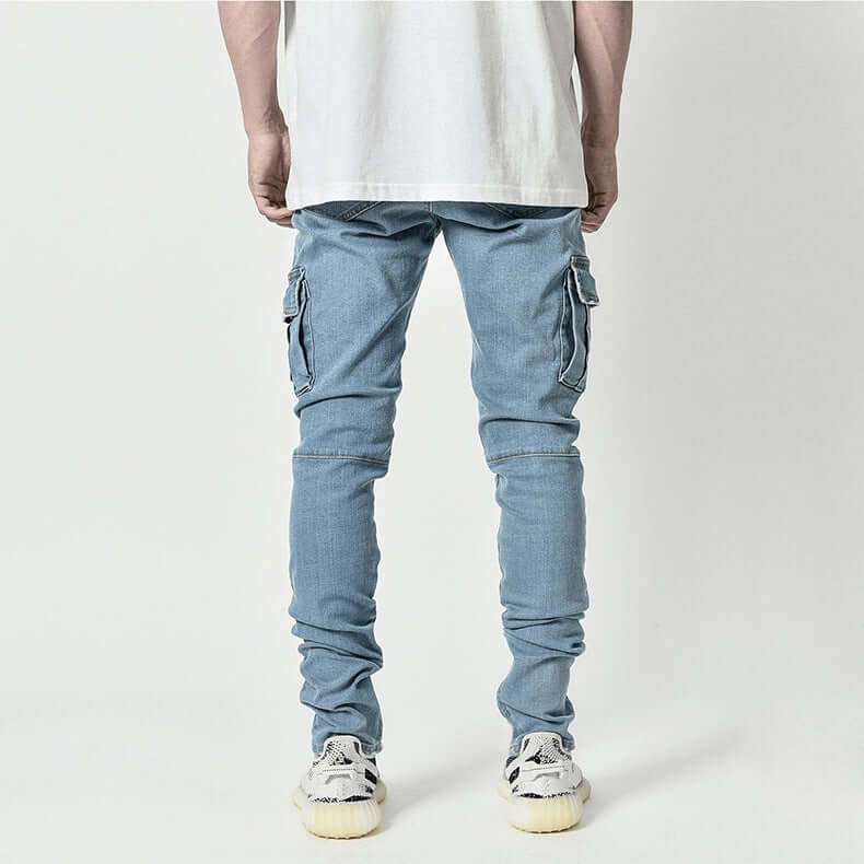 Men's Slim Fit Stacked Jeans with Pockets