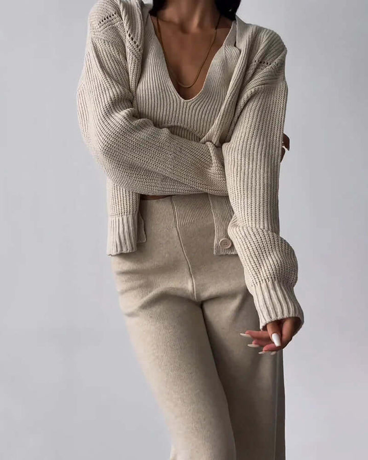 Women's 3-Piece Knitted Casual Set