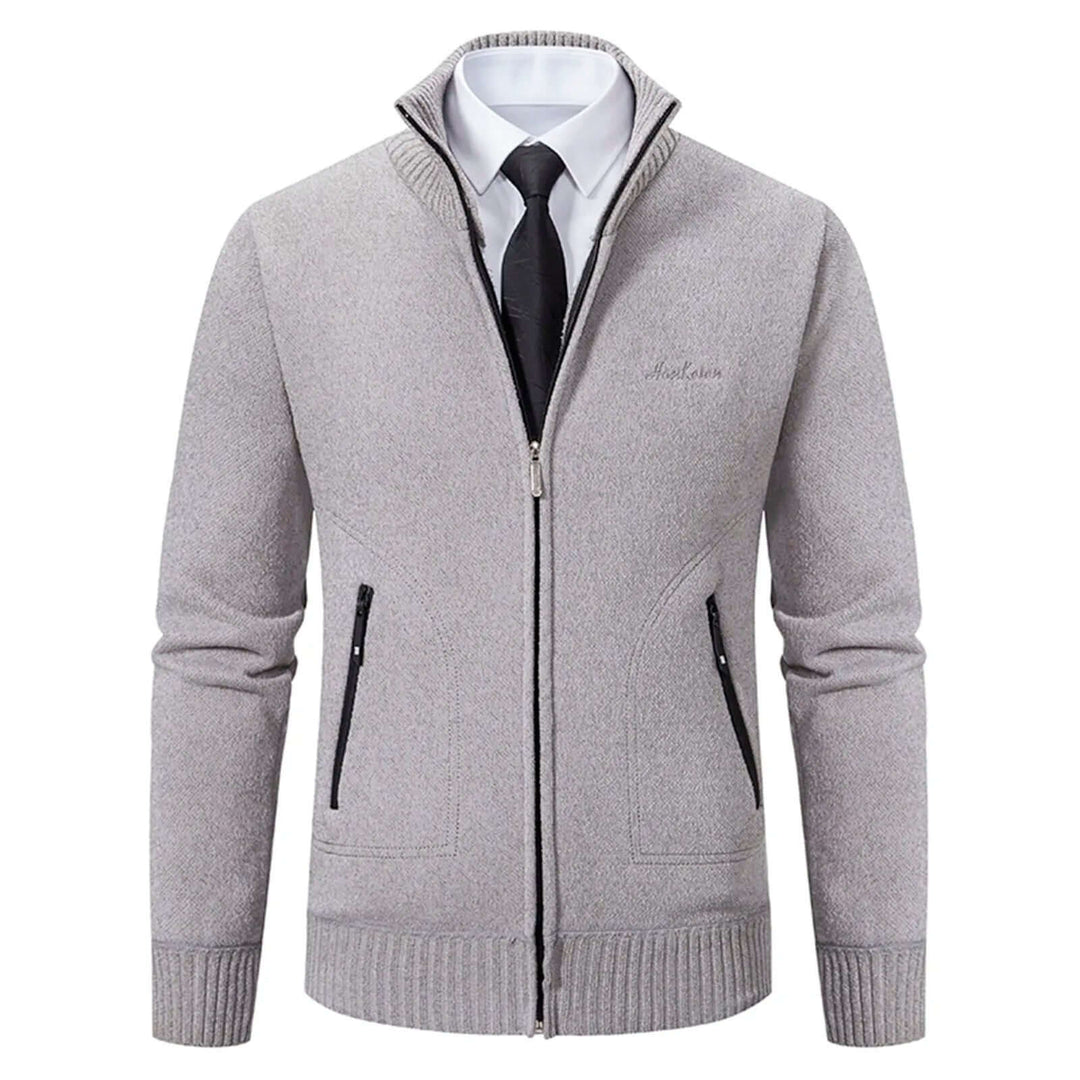 Men's Cozy Knitted Zip-Up Jacket