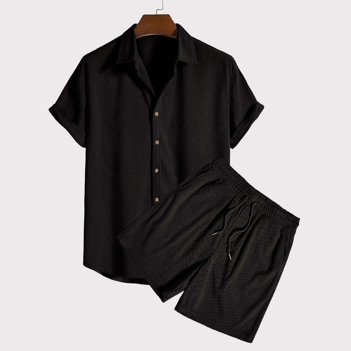 Men's Casual Corduroy Beach Set: Summer Comfort & Style