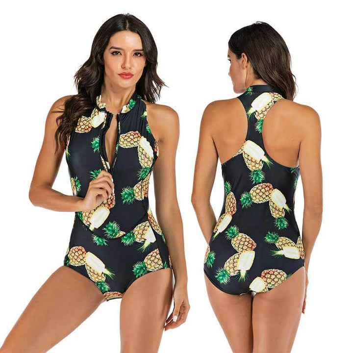 Women's Sporty Zippered Swimsuit