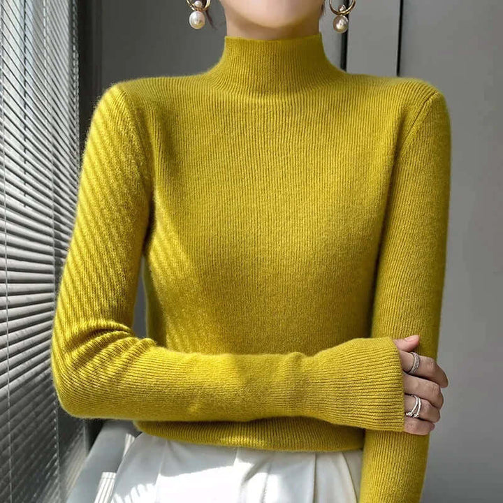 Women's Half-Turtleneck Long-Sleeve Knit Sweater