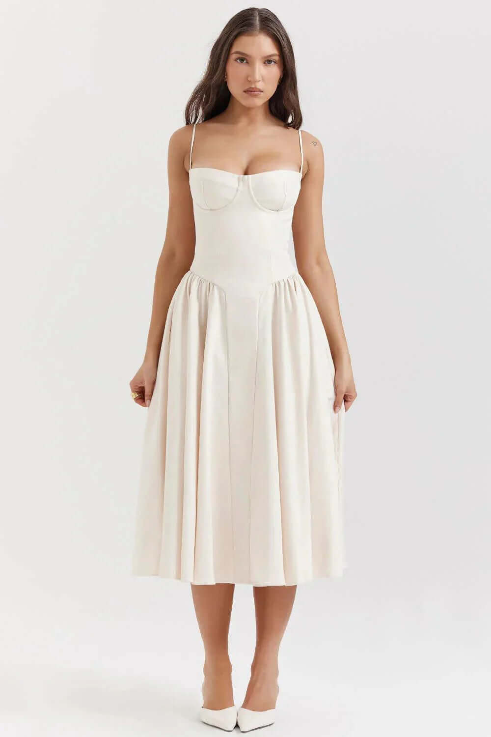 Vintage Midi Dress: Elegant Retro Style Women's Dress