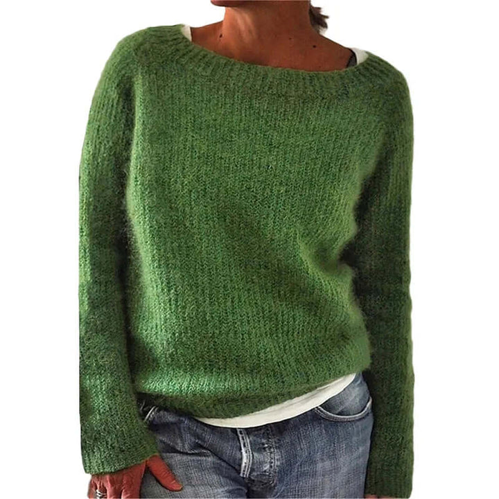 Women's Relaxed Fit Boot Neck Knit Sweater