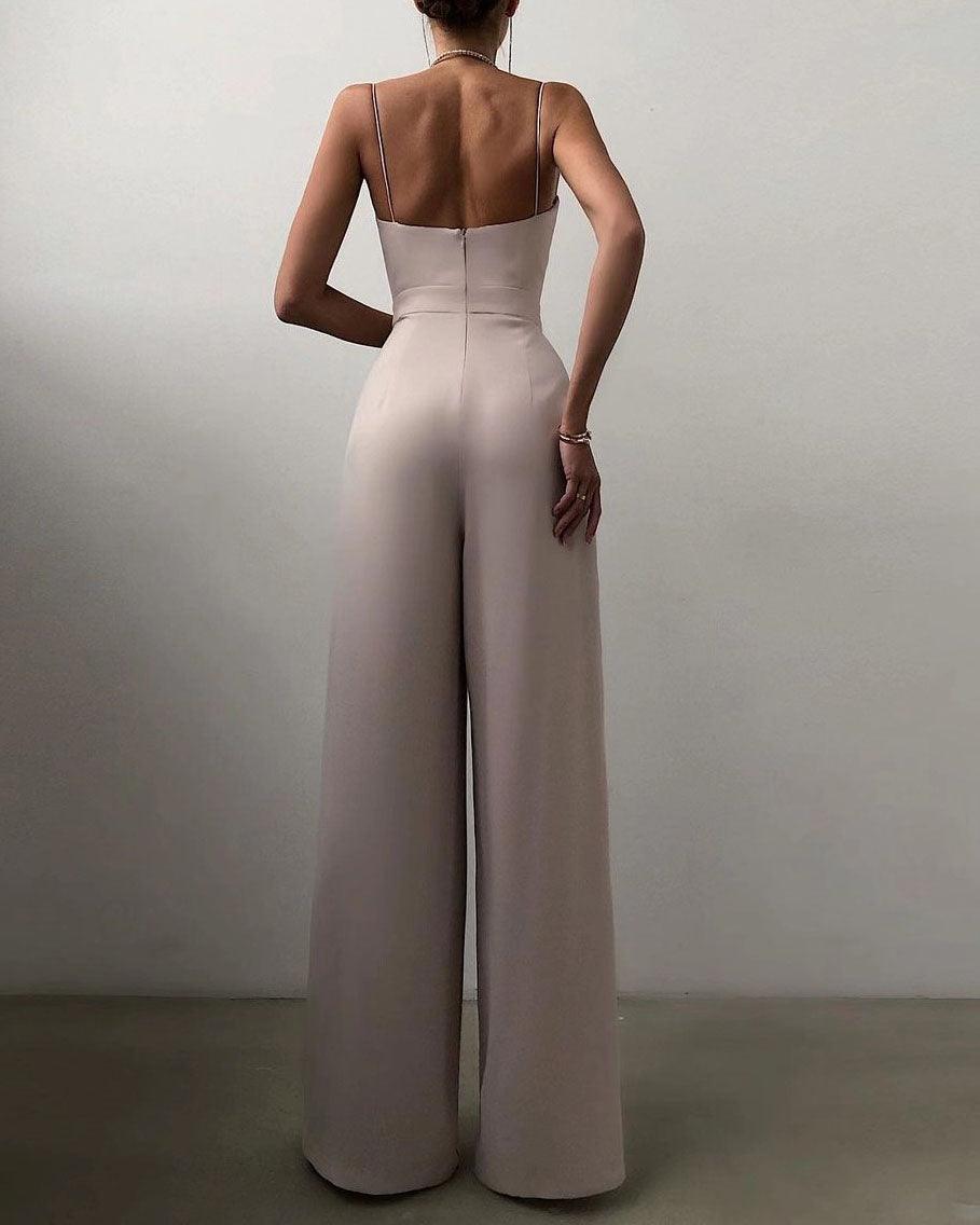 Women's High-Waist Sleeveless Jumpsuit