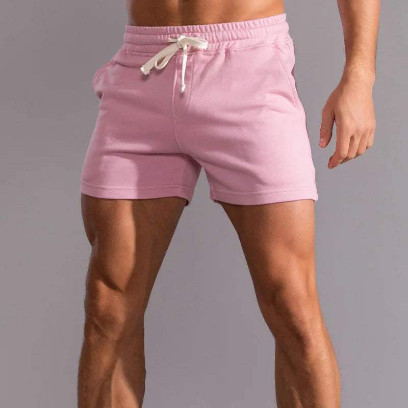 Men's Breathable Cotton Shorts: Elastic Waist, Adjustable Fit