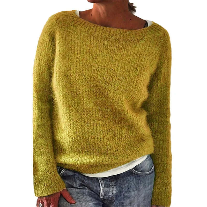 Women's Relaxed Fit Boot Neck Knit Sweater