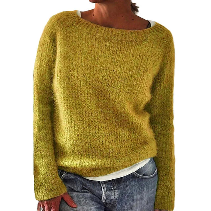 Women's Relaxed Fit Boot Neck Knit Sweater