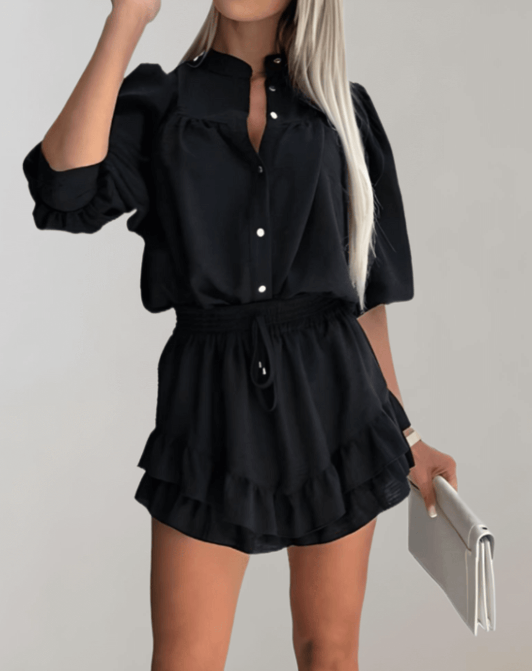 Women's Tweed Co-Ord Set: Chic Blazer & Skirt Outfit