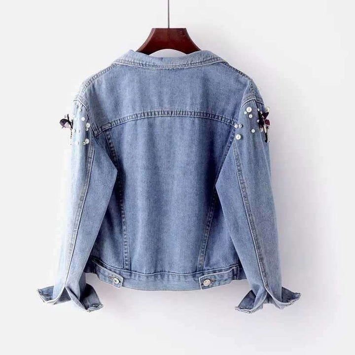 Women's Stylish Denim Jacket: Casual, Relaxed Fit
