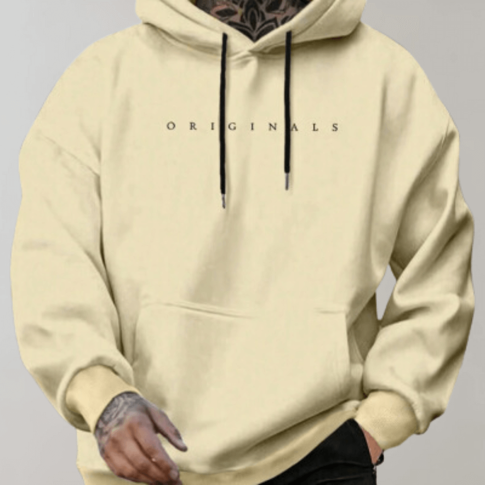 Men's Oversized Cotton Hoodie: Casual Streetwear Sweatshirt