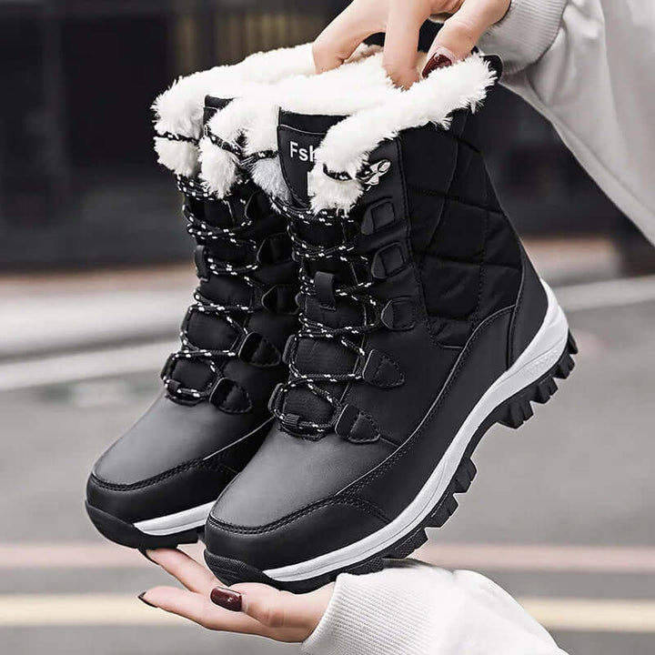 Women's Cozy Lace-Up Outdoor Boots