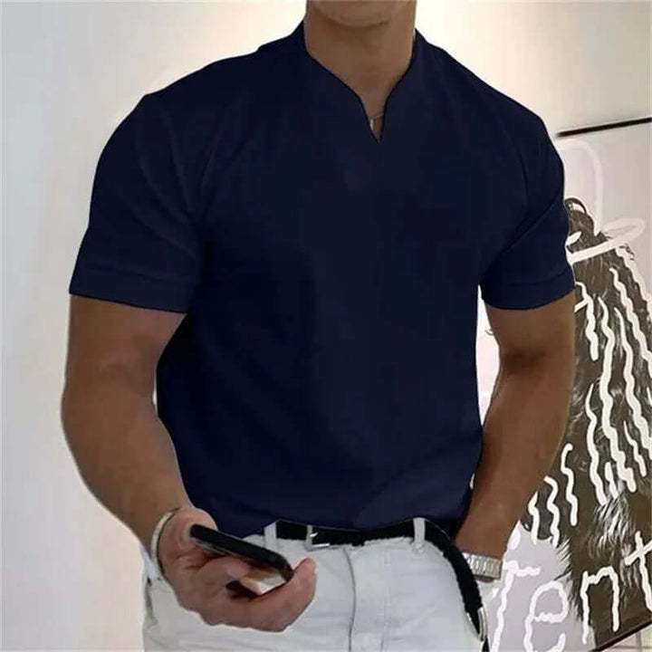 Men's Slim Fit Short Sleeve V-Neck T-Shirt