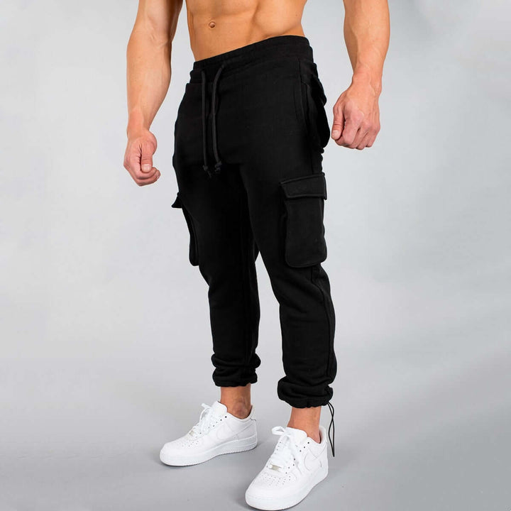 Men's Slim Fit Cargo Joggers with Multiple Pockets