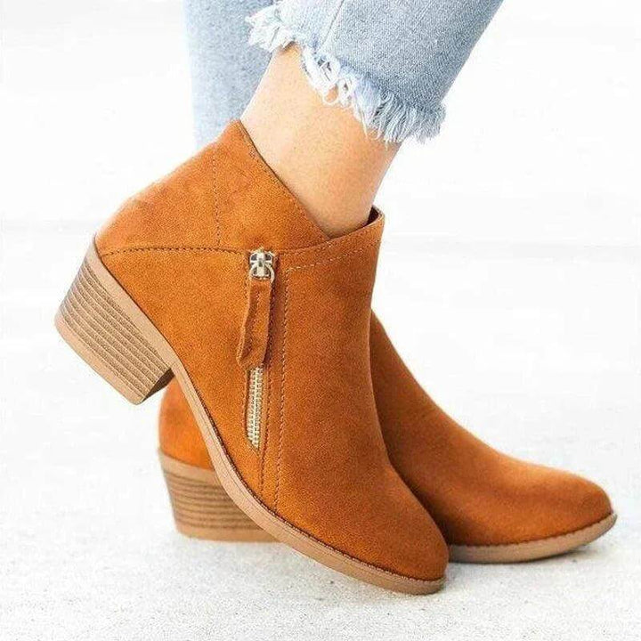 Women's Low Heel Ankle Boots: Comfortable Orthopedic Style