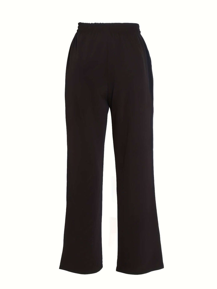 Women's Wide-Leg Drawstring Pants with Pockets