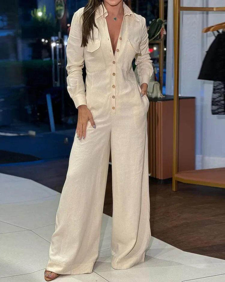 Elegant Sleeveless Wide-Leg Jumpsuit for Women