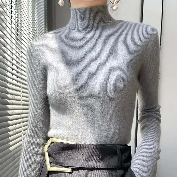 Women's Half-Turtleneck Long-Sleeve Knit Sweater