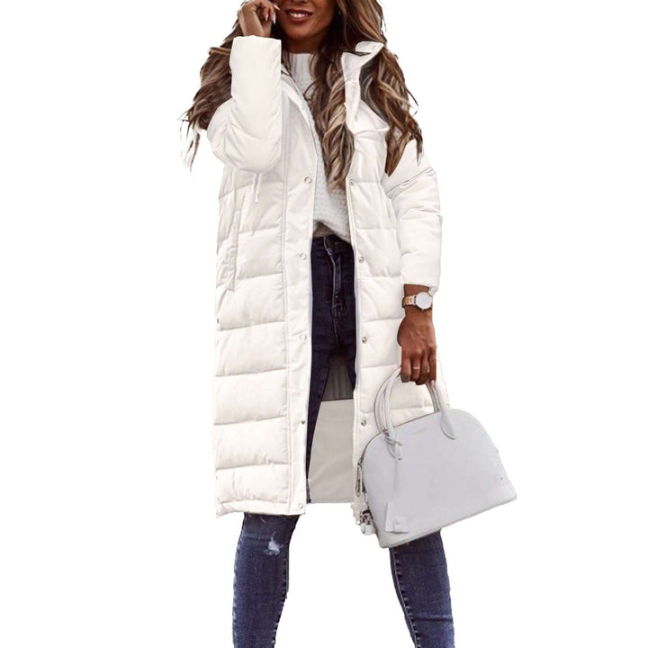Women's Long Padded Winter Coat with Hood