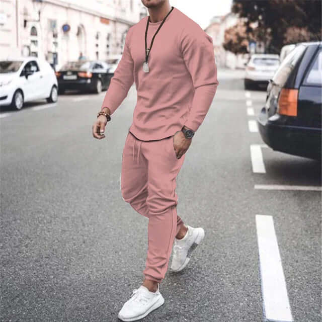 Men's Soft Long-Sleeve Top & Jogger Set