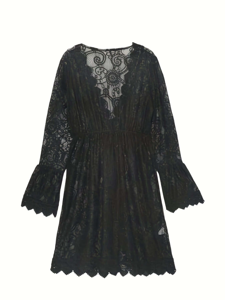 Women's Lace Midi Dress: Summer Knit Beach Dress