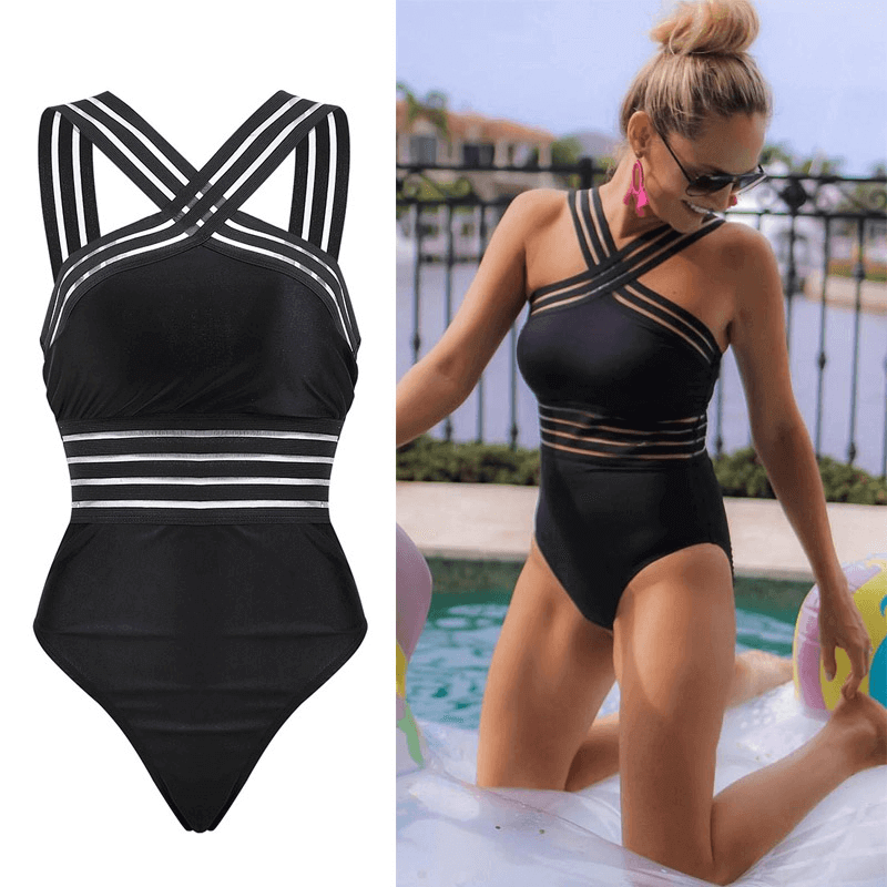 Women's High-Cut Leg One-Piece Swimsuit