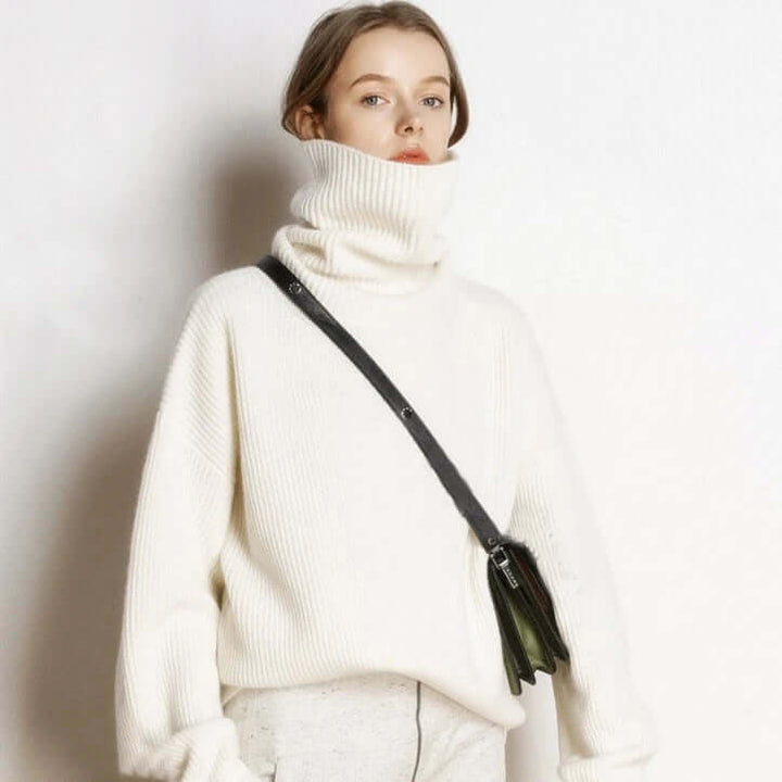 Women's Warm Winter Turtleneck Knit Sweater