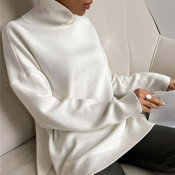 Women's High-Neck Long-Sleeve Sweater