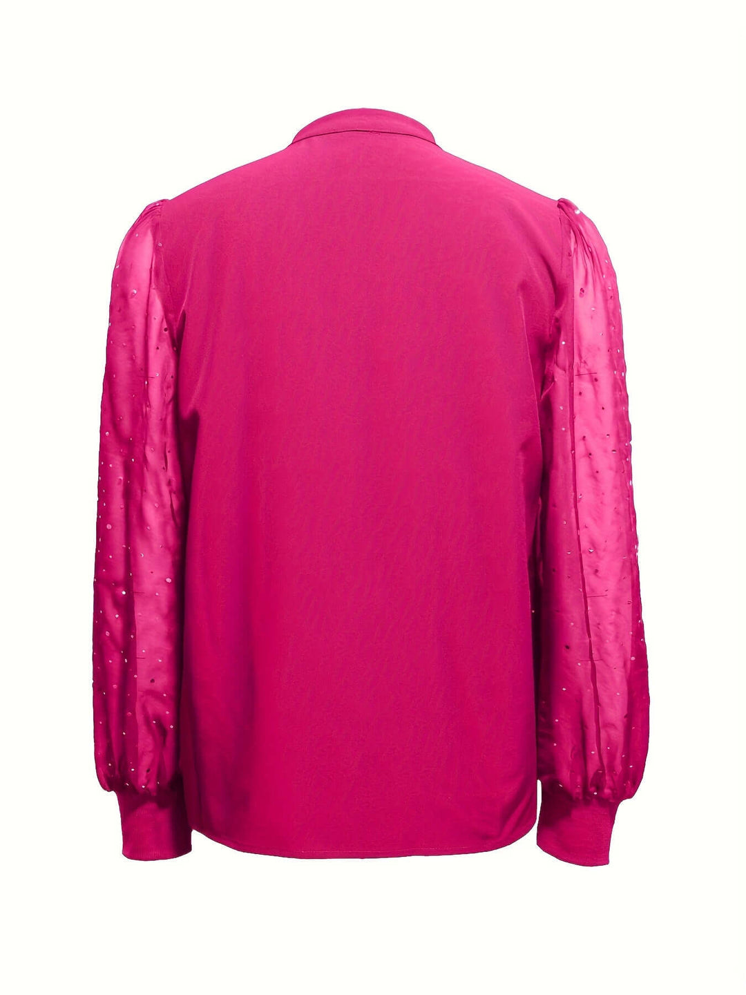 Women's Sequin Sleeve Blouse - Elegant &amp; Sparkling Top