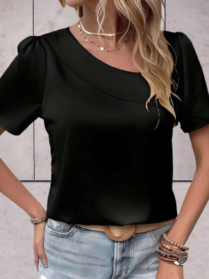 Women's Casual Overlap Patterned Top