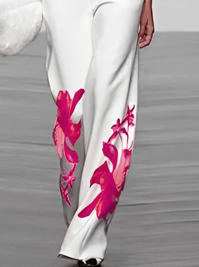 Women's Floral Print Top & Pants Set