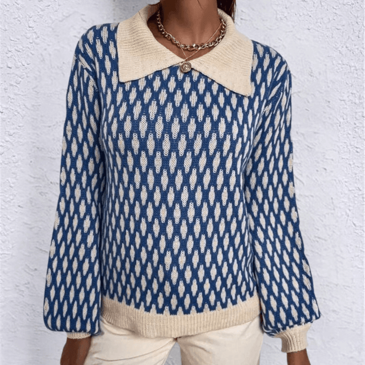 Women's Trendy Collar Detail Sweater