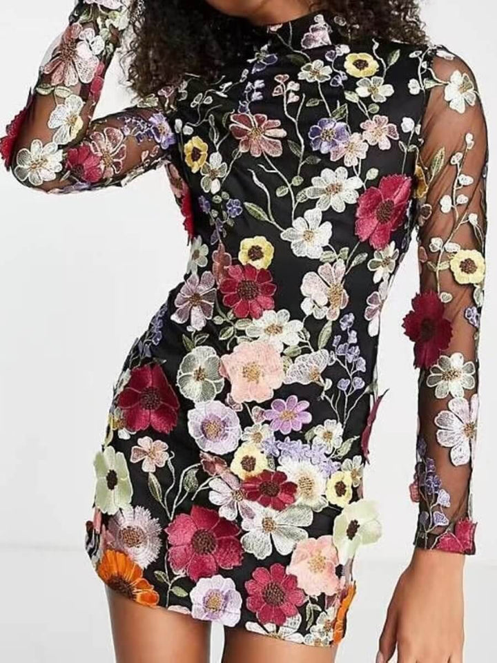 3D Floral Dress: Elegant Sustainable Design
