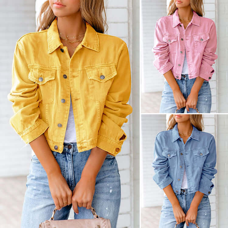 Women's Classic Denim Button Jacket