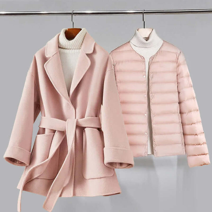 Women's Elegant Snow-White Duo Set: Sophisticated Summer Outfit