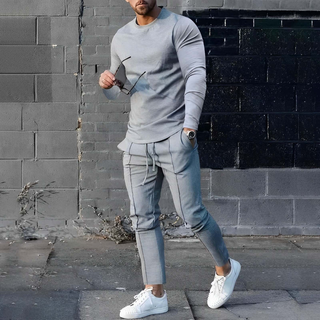 Men's Slim Fit Long Sleeve Crew Neck Sweater