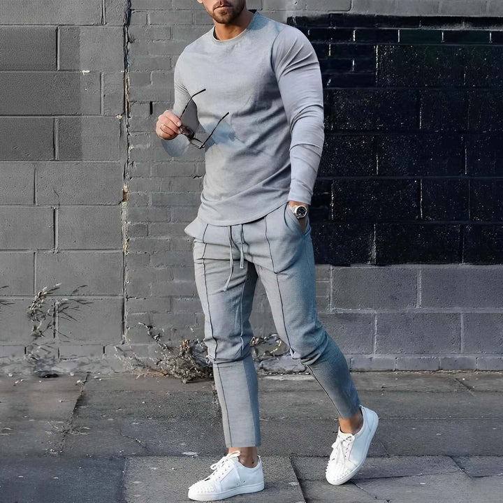 Men's Slim Fit Long Sleeve Crew Neck Sweater