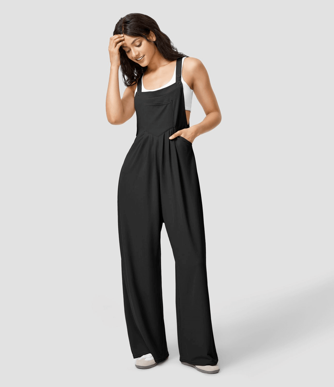 Women's Casual Multi-Pocket Jumpsuit: Stylish & Comfortable